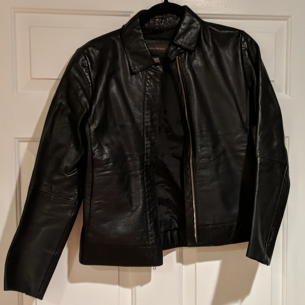 Banana republic genuine leather jacket